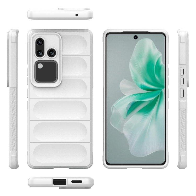 For vivo S18 5G Magic Shield TPU + Flannel Phone Case(White) - S18 Cases by buy2fix | Online Shopping UK | buy2fix