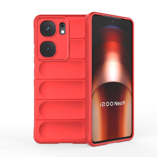 For vivo iQOO Neo9 Magic Shield TPU + Flannel Phone Case(Red) - iQOO Neo9 Cases by buy2fix | Online Shopping UK | buy2fix