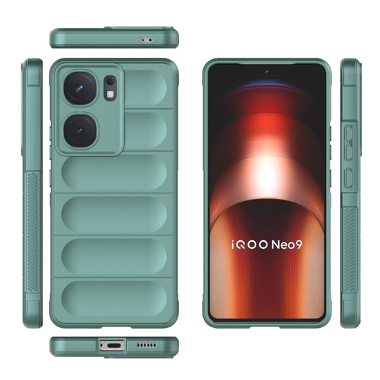 For vivo iQOO Neo9 Magic Shield TPU + Flannel Phone Case(Light Blue) by buy2fix