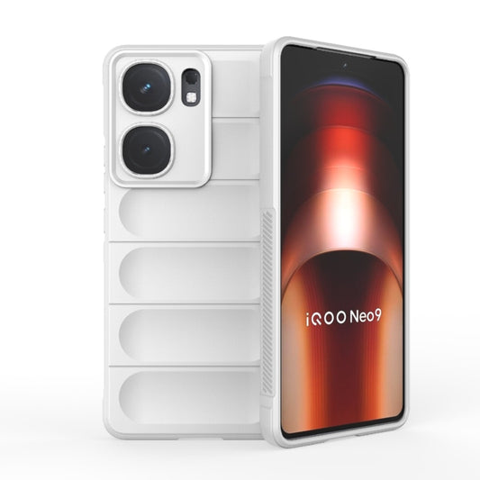 For vivo iQOO Neo9 Magic Shield TPU + Flannel Phone Case(White) - iQOO Neo9 Cases by buy2fix | Online Shopping UK | buy2fix