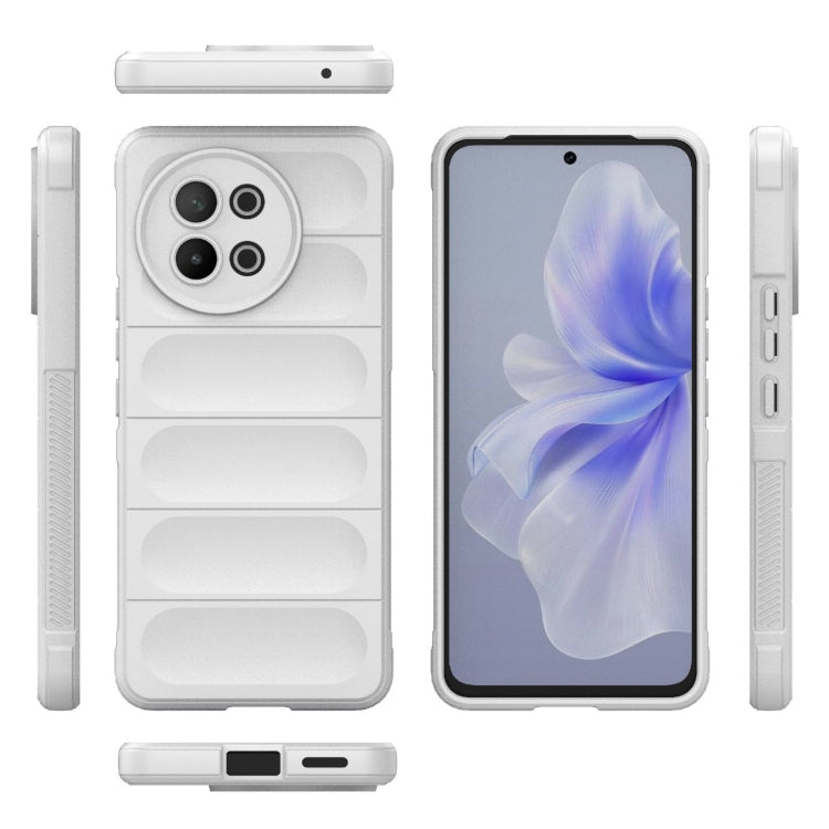 For vivo S18E 5G Magic Shield TPU + Flannel Phone Case(White) - vivo Cases by buy2fix | Online Shopping UK | buy2fix