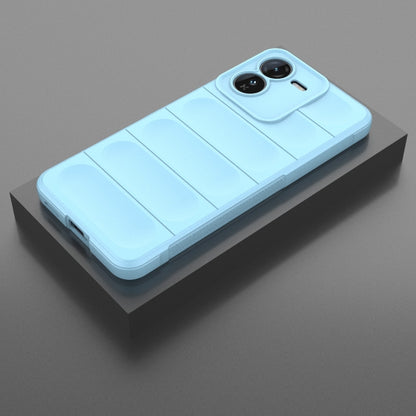 For vivo iQOO Z9 5G Magic Shield TPU + Flannel Phone Case(Light Blue) - vivo Cases by buy2fix | Online Shopping UK | buy2fix