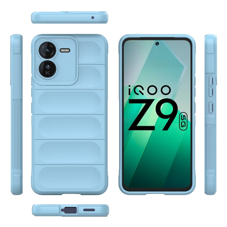 For vivo iQOO Z9 5G Magic Shield TPU + Flannel Phone Case(Light Blue) - vivo Cases by buy2fix | Online Shopping UK | buy2fix