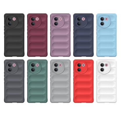 For vivo V30e 5G Global Magic Shield TPU + Flannel Phone Case(Black) - vivo Cases by buy2fix | Online Shopping UK | buy2fix