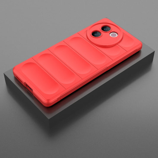 For vivo V30e 5G Global Magic Shield TPU + Flannel Phone Case(Red) by buy2fix