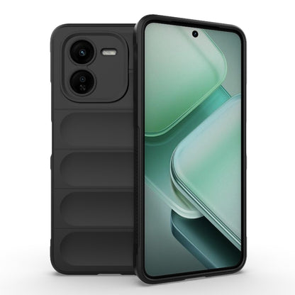 For vivo iQOO Z9X 5G Magic Shield TPU + Flannel Phone Case(Black) - vivo Cases by buy2fix | Online Shopping UK | buy2fix