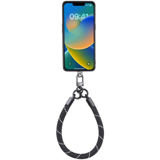 Universal Phone Short Lanyard(White Black Stripes) - Lanyards & Wrist Straps by buy2fix | Online Shopping UK | buy2fix