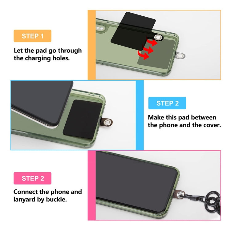 Universal Phone Short Lanyard(Black + Grey) - Lanyards & Wrist Straps by buy2fix | Online Shopping UK | buy2fix