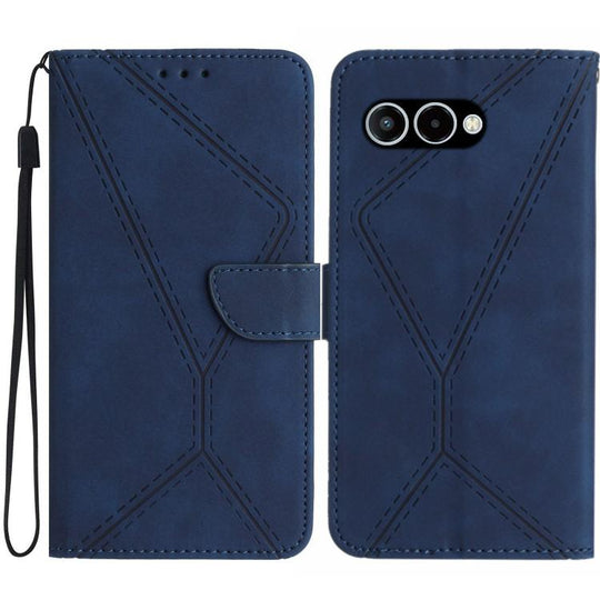 For T-Mobile Revvl 8 5G Stitching Embossed Leather Phone Case(Blue)