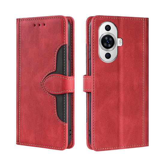 For Huawei nova 11 4G Skin Feel Magnetic Buckle Leather Phone Case(Red)