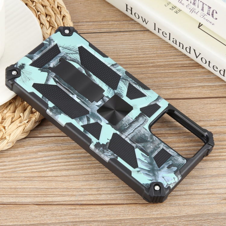 For Motorola Moto G Power 5G 2024 Camouflage Armor Kickstand TPU + PC Magnetic Phone Case(Mint Green) - Motorola Cases by buy2fix | Online Shopping UK | buy2fix