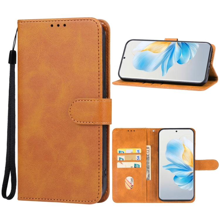 For Honor 100 Leather Phone Case(Brown) - Honor Cases by buy2fix | Online Shopping UK | buy2fix