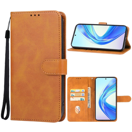 For Honor X7b Leather Phone Case(Brown) - Honor Cases by buy2fix | Online Shopping UK | buy2fix