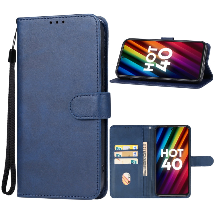 For Infinix Hot 40 Leather Phone Case(Blue) - Infinix Cases by buy2fix | Online Shopping UK | buy2fix