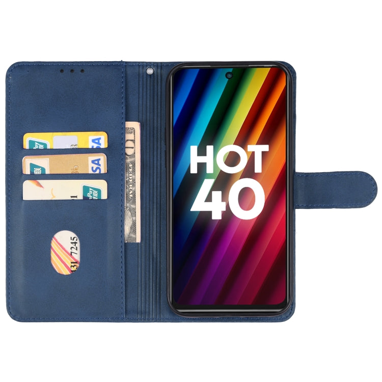 For Infinix Hot 40 Leather Phone Case(Blue) - Infinix Cases by buy2fix | Online Shopping UK | buy2fix