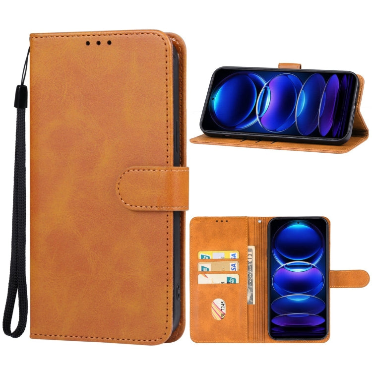 For Xiaomi Redmi Note 12R Pro Leather Phone Case(Brown) - Xiaomi Cases by buy2fix | Online Shopping UK | buy2fix