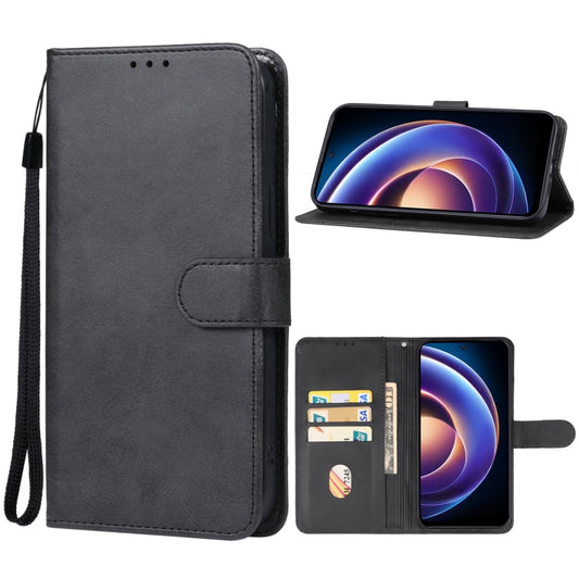 For Xiaomi Redmi Note 12R Leather Phone Case(Black) - Xiaomi Cases by buy2fix | Online Shopping UK | buy2fix