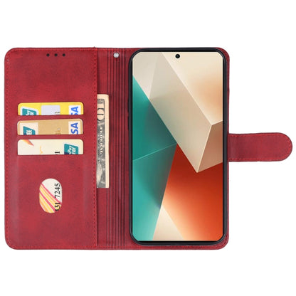 For Xiaomi Redmi Note 13 5G Leather Phone Case(Red) - Xiaomi Cases by buy2fix | Online Shopping UK | buy2fix