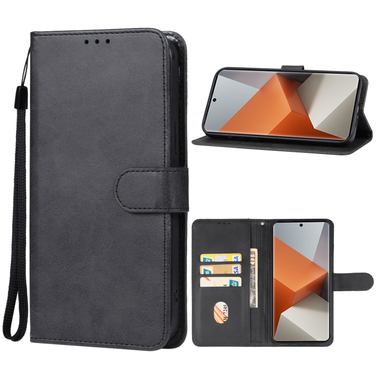 For Xiaomi Redmi Note 13 Pro+ Leather Phone Case(Black) - Xiaomi Cases by buy2fix | Online Shopping UK | buy2fix