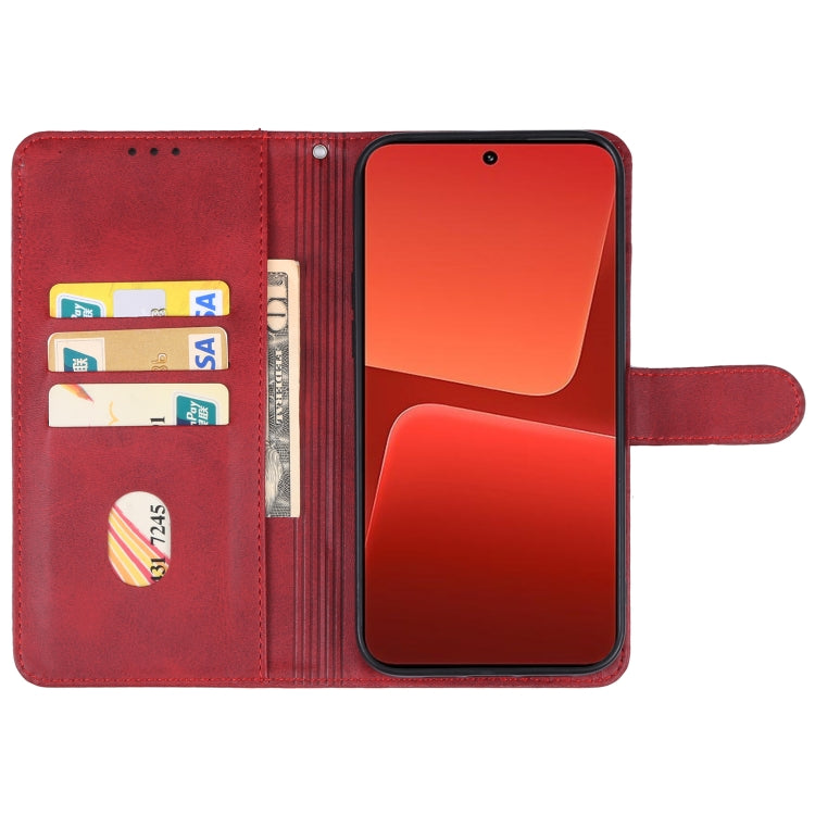 For Xiaomi 14 Leather Phone Case(Red) - Xiaomi Cases by buy2fix | Online Shopping UK | buy2fix