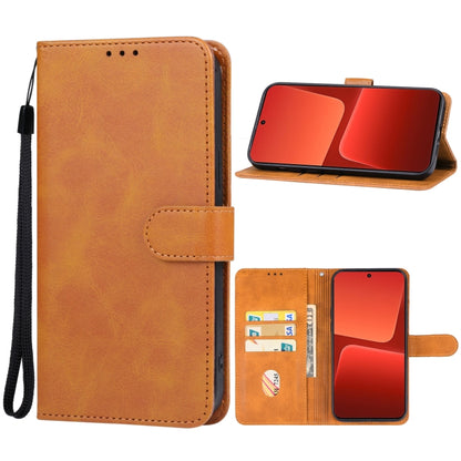 For Xiaomi 14 Leather Phone Case(Brown) - Xiaomi Cases by buy2fix | Online Shopping UK | buy2fix