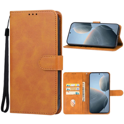 For Xiaomi Redmi K70E Leather Phone Case(Brown) - K70E Cases by buy2fix | Online Shopping UK | buy2fix