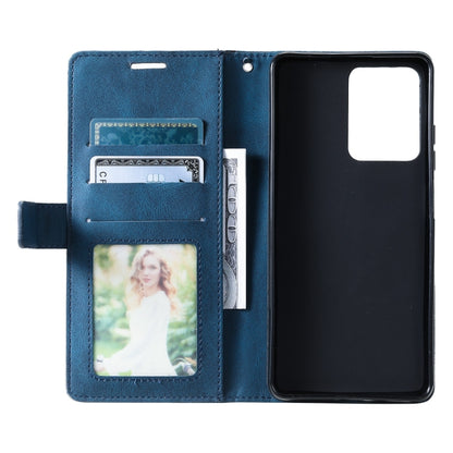 For Redmi Note 12 5G Skin Feel Splicing Leather Phone Case(Blue) by buy2fix