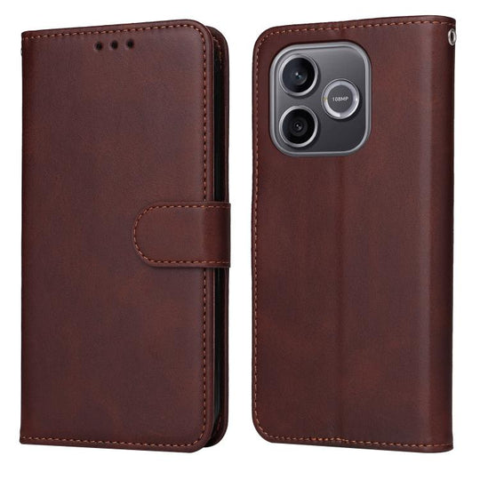 For Honor 600 Lite Global Classic Calf Texture Flip Leather Phone Case(Brown)