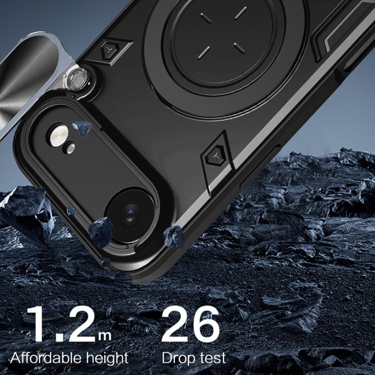 For iPhone Air CD Texture Sliding Camshield Magnetic Holder Phone Case(Blue) - iPhone Air Cases by buy2fix | Online Shopping UK | buy2fix