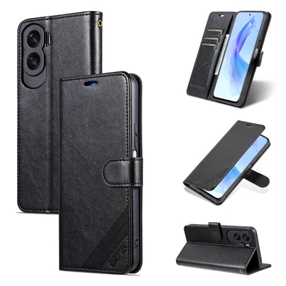 For Honor X50i AZNS Sheepskin Texture Flip Leather Phone Case(Black) - Honor Cases by AZNS | Online Shopping UK | buy2fix