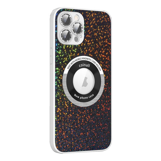 For iPhone 11 Pro Max Colorful Glitter Magnetic Magsafe TPU + PC Phone Case(Black) by buy2fix