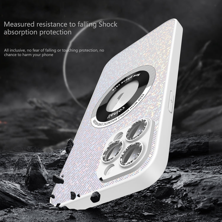 For iPhone 11 Pro Colorful Glitter Magnetic Magsafe TPU + PC Phone Case(Colorful Green) by buy2fix