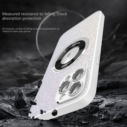 For iPhone 12 Pro Max Colorful Glitter Magnetic Magsafe TPU + PC Phone Case(Pink) by buy2fix