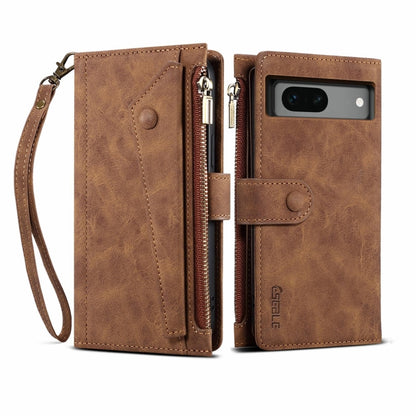 For Google Pixel 8A ESEBLE Retro Frosted RFID Flip Leather Phone Case(Brown) - Google Cases by ESEBLE | Online Shopping UK | buy2fix