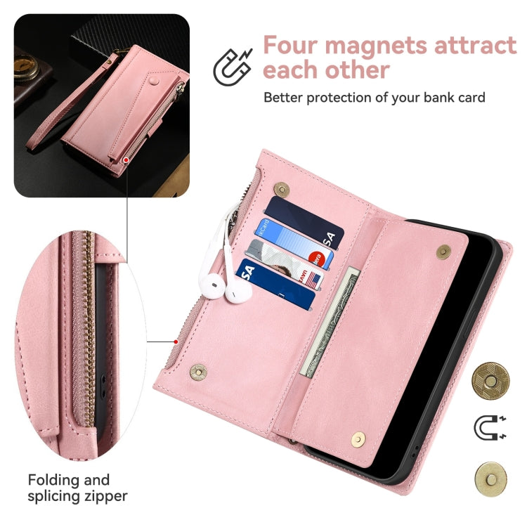 For Google Pixel 8A ESEBLE Retro Frosted RFID Flip Leather Phone Case(Rose Gold) - Google Cases by ESEBLE | Online Shopping UK | buy2fix