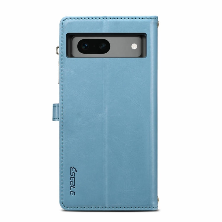 For Google Pixel 8A ESEBLE Star Series Lanyard Zipper Wallet RFID Leather Case(Blue) - Google Cases by ESEBLE | Online Shopping UK | buy2fix