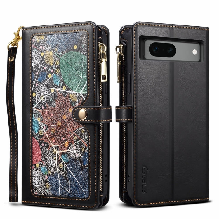 For Google Pixel 8A ESEBLE Star Series Lanyard Zipper Wallet RFID Leather Case(Black) - Google Cases by ESEBLE | Online Shopping UK | buy2fix