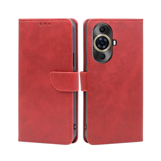 For Huawei nova 11 Pro 4G / 11 Ultra 4G Calf Texture Buckle Flip Leather Phone Case(Red)