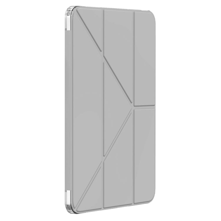 For iPad Air 13 2024 Mutural Deformation Stand Smart Leather Tablet Case(Grey) - iPad Air 13 2024 Cases by Mutural | Online Shopping UK | buy2fix