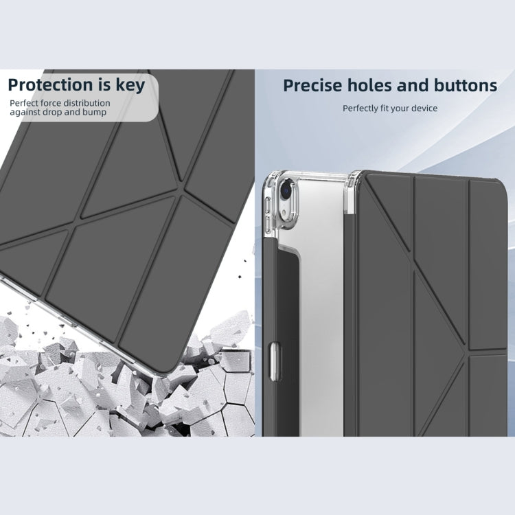 For iPad Air 2022 / 2020 10.9 Mutural Deformation Stand Smart Leather Tablet Case(Black) by Mutural