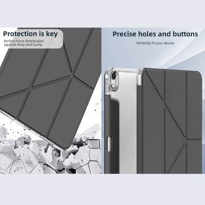 For iPad Air 2022 / 2020 10.9 Mutural Deformation Stand Smart Leather Tablet Case(Black) by Mutural