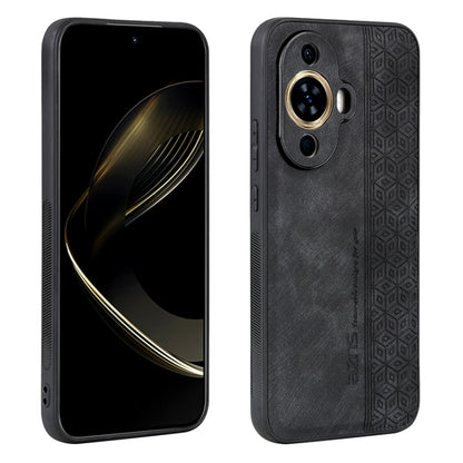 For Huawei nova 11 AZNS 3D Embossed Skin Feel Phone Case(Black) - Huawei Cases by AZNS | Online Shopping UK | buy2fix