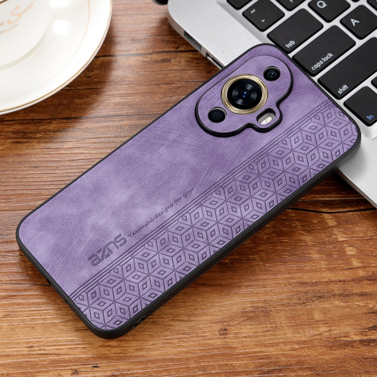 For Huawei nova 11 AZNS 3D Embossed Skin Feel Phone Case(Purple) - Huawei Cases by AZNS | Online Shopping UK | buy2fix