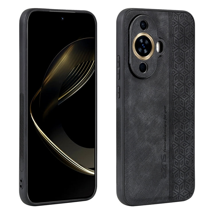 For Huawei nova 11 Pro AZNS 3D Embossed Skin Feel Phone Case(Black) - Huawei Cases by AZNS | Online Shopping UK | buy2fix