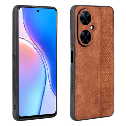 For Huawei Maimang 20 AZNS 3D Embossed Skin Feel Phone Case(Brown) - Huawei Cases by AZNS | Online Shopping UK | buy2fix