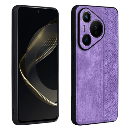 For Huawei Pura 70 Pro AZNS 3D Embossed Skin Feel Phone Case(Purple) - Huawei Cases by AZNS | Online Shopping UK | buy2fix