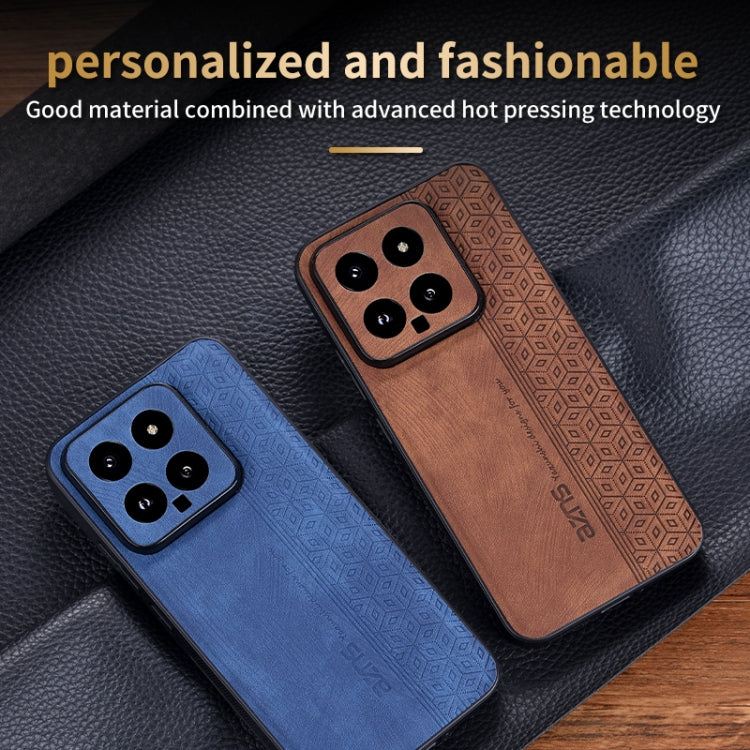 For Xiaomi 14 AZNS 3D Embossed Skin Feel Phone Case(Sapphire Blue) by AZNS