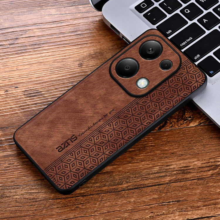 For Xiaomi Redmi Note 13 Pro 4G AZNS 3D Embossed Skin Feel Phone Case(Brown) - Note 13 Pro Cases by AZNS | Online Shopping UK | buy2fix