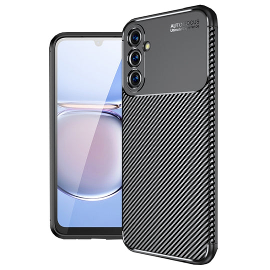 For Samsung Galaxy A05s Carbon Fiber Texture Shockproof TPU Phone Case(Black)