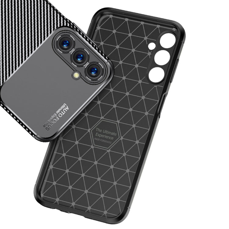 For Samsung Galaxy A05s Carbon Fiber Texture Shockproof TPU Phone Case(Black) by buy2fix